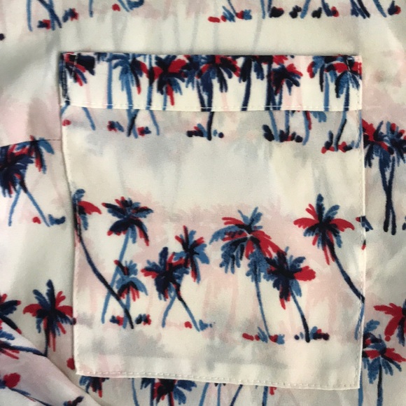 Express Palm Tree Botton-Up Shirt. Size S. Women’s - Picture 2 of 4